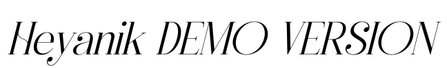 Heyanik DEMO VERSION
