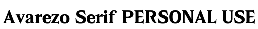 Avarezo Serif PERSONAL USE