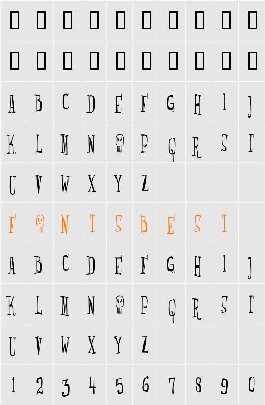Monsterfreak Character Map