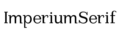 ImperiumSerif Font Image