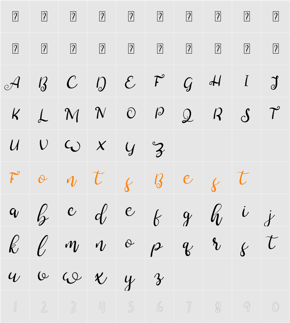 arch cloudy Character Map