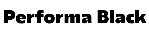 Performa Black Font Image