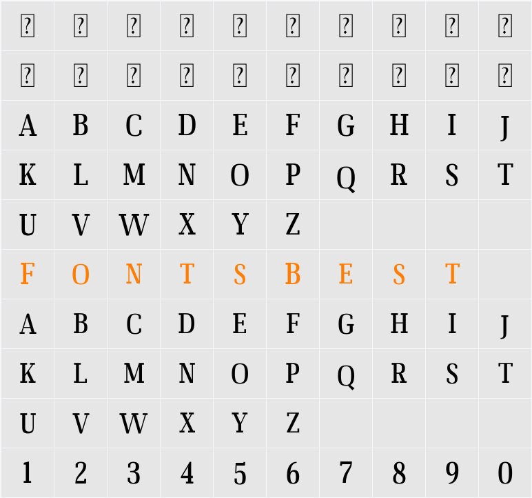 Muleno Character Map