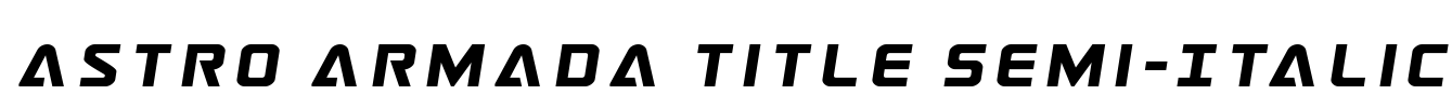 Astro Armada Title Semi-Italic