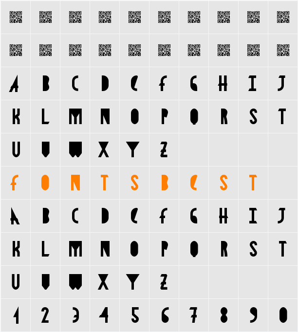 AstronmicaBlack Character Map