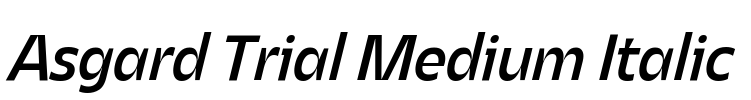 Asgard Trial Medium Italic