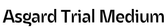 Asgard Trial Medium Font Image