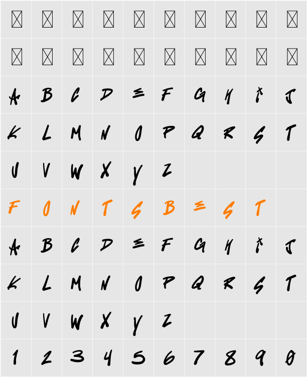 Brick Character Map