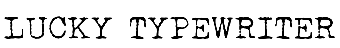 LUCKY TYPEWRITER Font Image