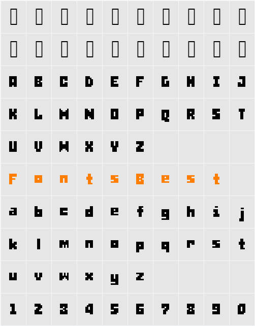 Bitrimus Character Map
