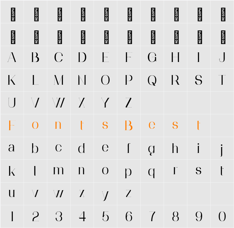 Rachelasti Personal Use Character Map