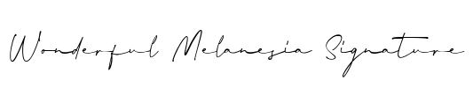 Wonderful Melanesia Signature Font Image