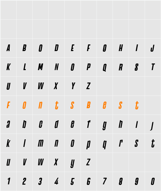 Astana Character Map