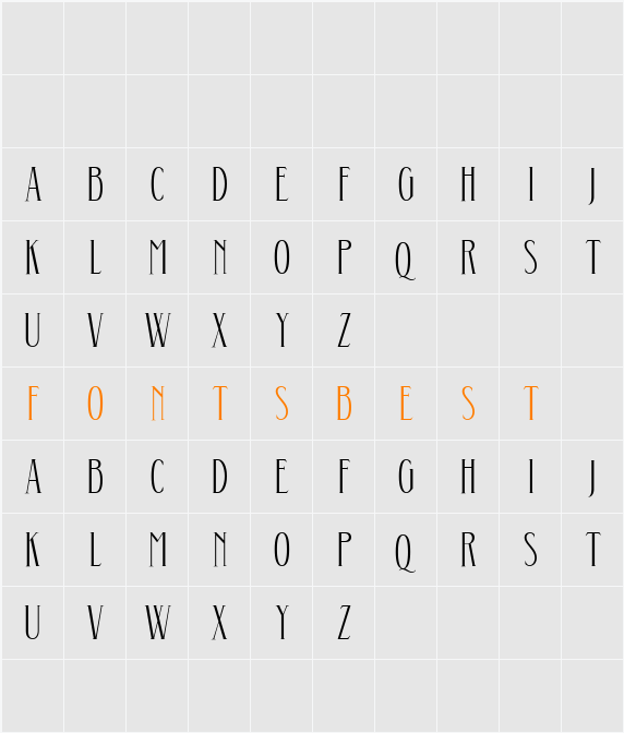 Aunofa Serif DEMO Character Map