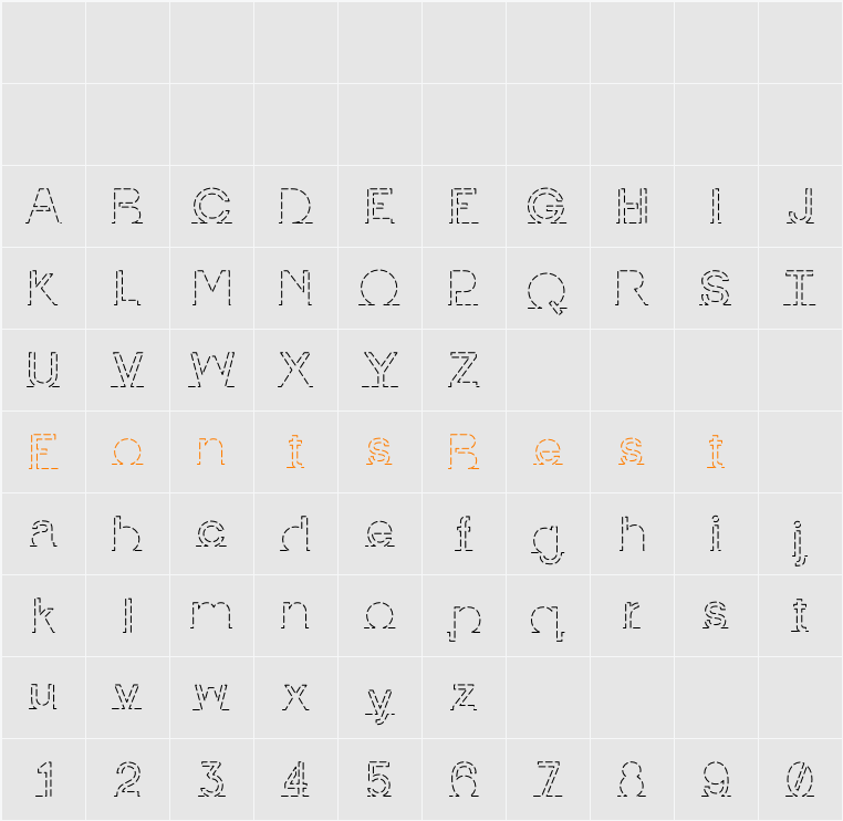 I am online with u Personal Use Only Dashed Character Map