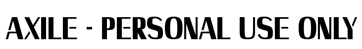 Axile - Personal Use Only Font Image