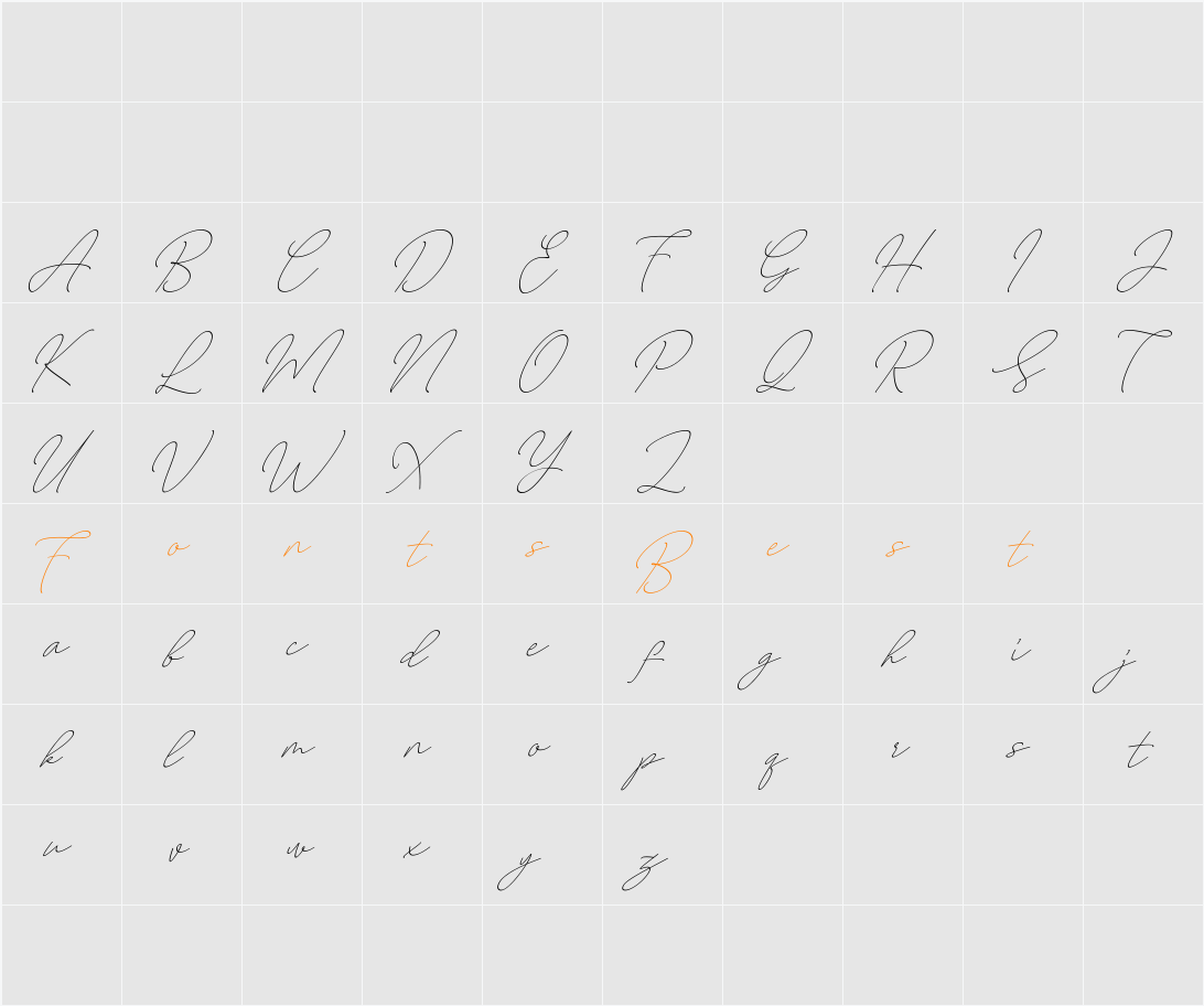 August free Character Map