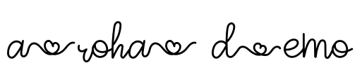 ArohA Demo Font Image