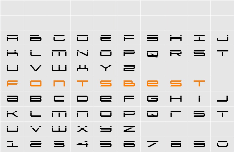 Rycon Laser Character Map