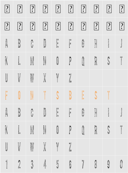 Pussy Electronics Character Map