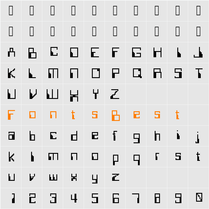 1Bit Character Map