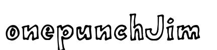 onepunchJim  Font Image