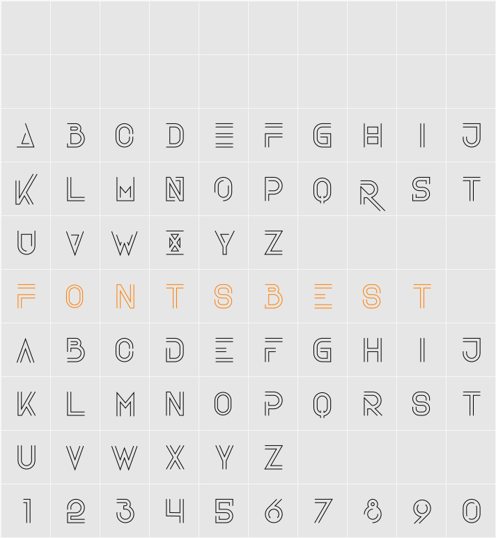 BluPurpl Twoline Character Map
