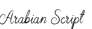 Arabian Script Font Image