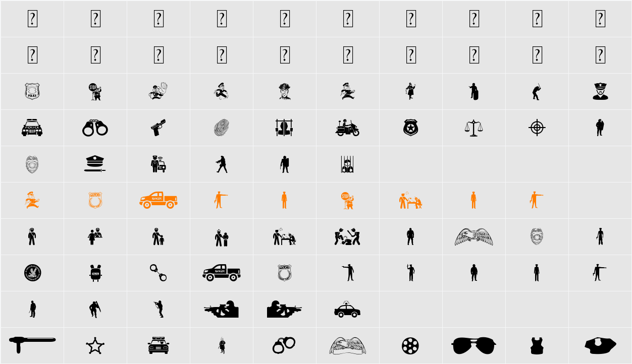 Police Character Map
