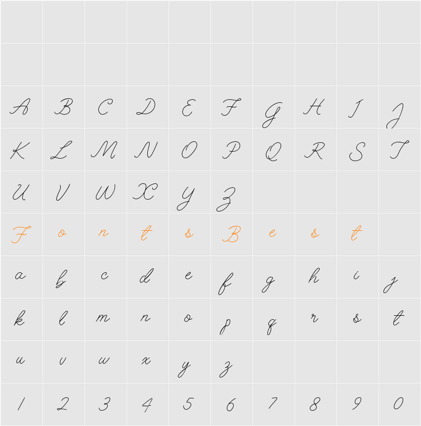aladina Character Map