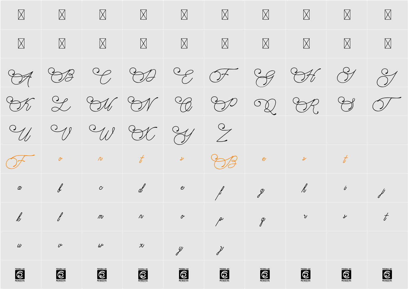Audrena Character Map