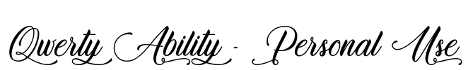 Qwerty Ability - Personal Use Font Image