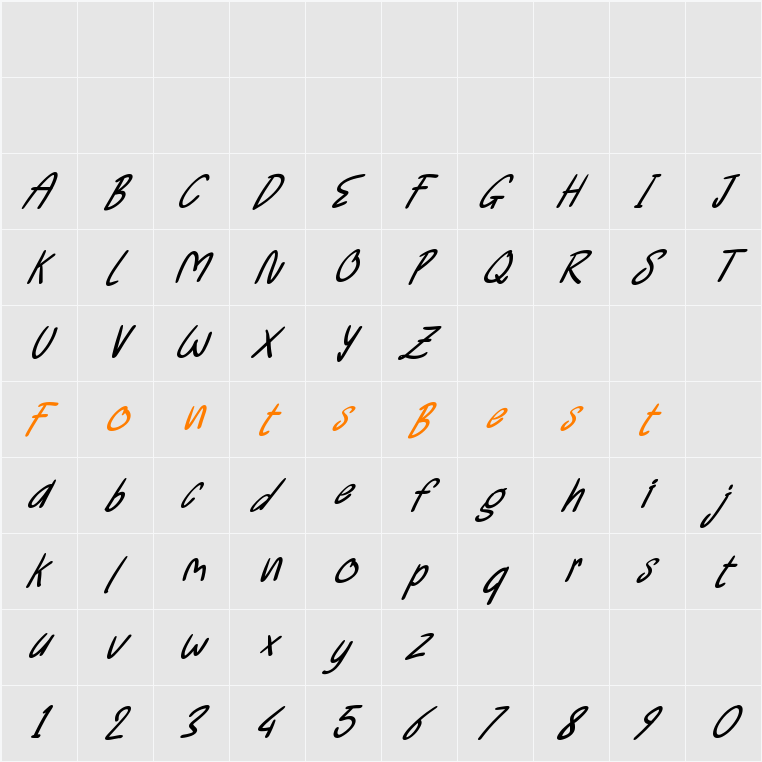 Peaceful - Personal Use Character Map