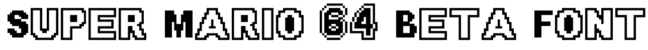 Super Mario 64 Beta Font