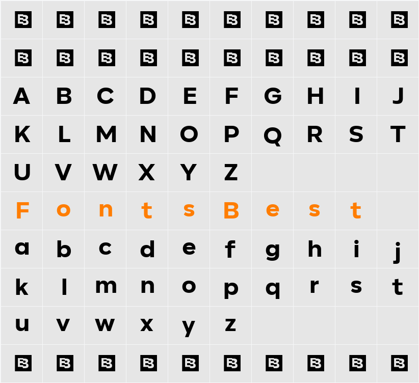 GeovaTrial Character Map