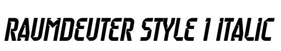 Raumdeuter Style 1 Italic