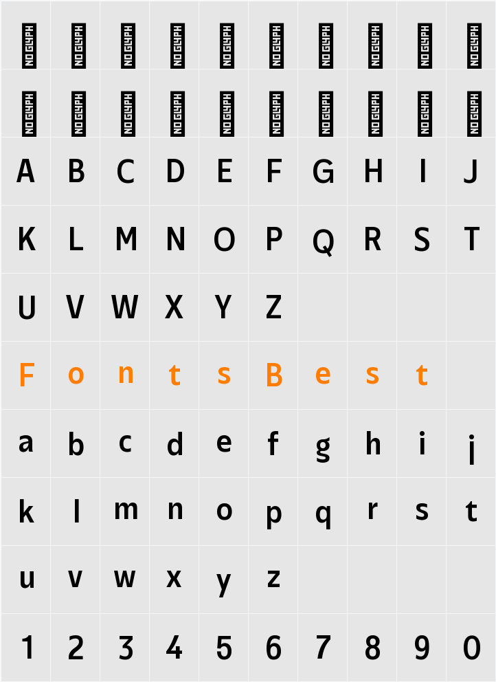 Performa Nr Medium Character Map