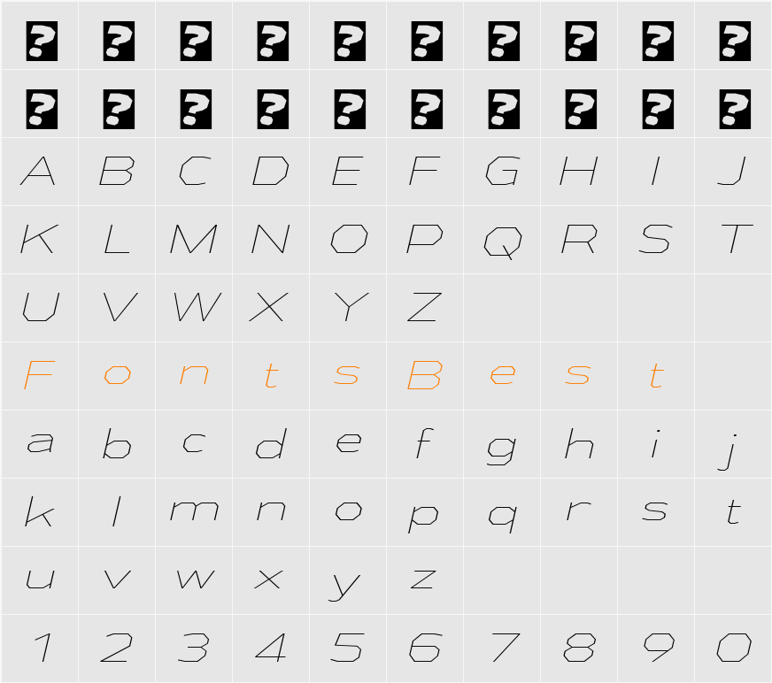 Athabasca Ex El Character Map