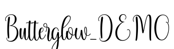 Butterglow_DEMO Font Image