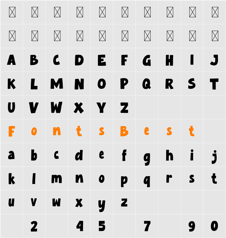 Artka Character Map