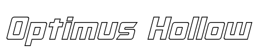 Optimus Hollow Font Image