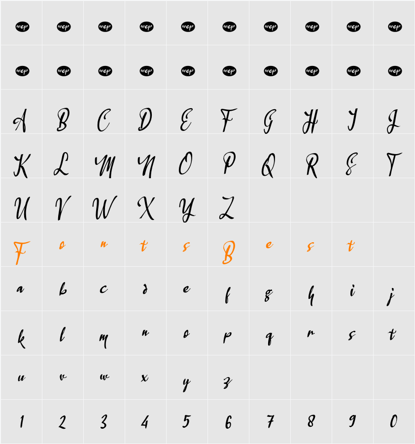 a Sumpah Masih Muda Character Map