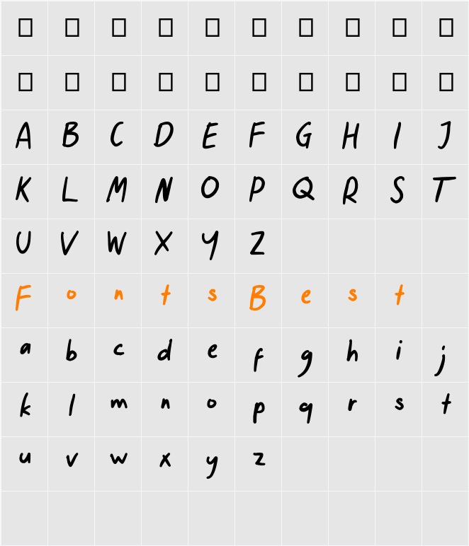 Tentang Nanti Demo Character Map