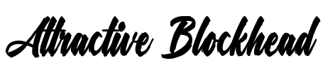 Attractive Blockhead Font Image