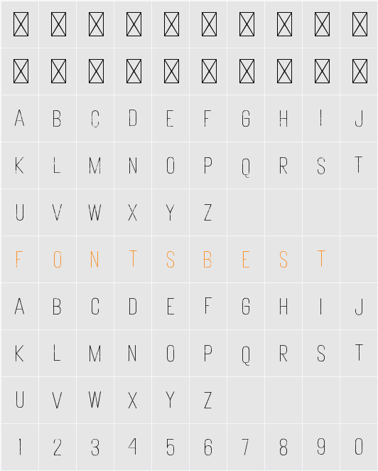 Votrag Texture Thin Character Map