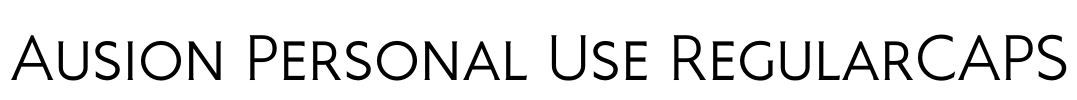 Ausion Personal Use RegularCAPS Font Image