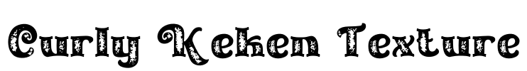 Curly Keken Texture Font Image