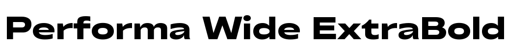 Performa Wide ExtraBold