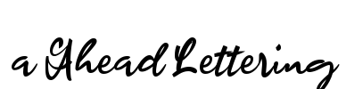 a Ahead Lettering Font Image