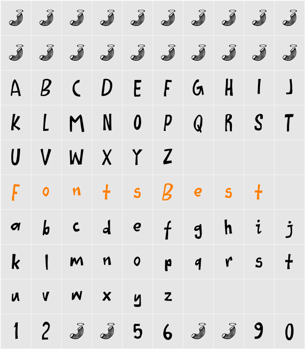 Holy Macaroni DEMO Character Map